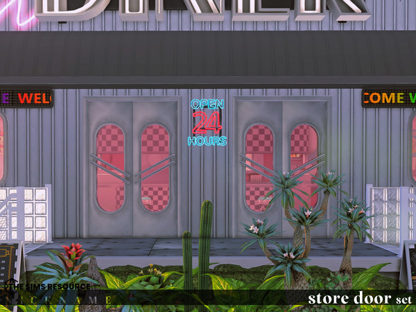 Sims 4 — store door set_door 2x3 V1 by NICKNAME_sims4 — store door set 12 package files. store door set_door 1x3 V1