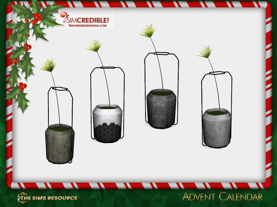 SIMcredible!'s Advent Calendar 2022 Wrought Iron Cement Plant Pot 4