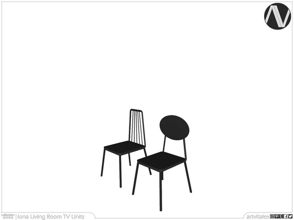 Sims 3 — Iona Decor Chairs by ArtVitalex — Living Room Collection | All rights reserved | Belong to 2023 ArtVitalex@TSR -