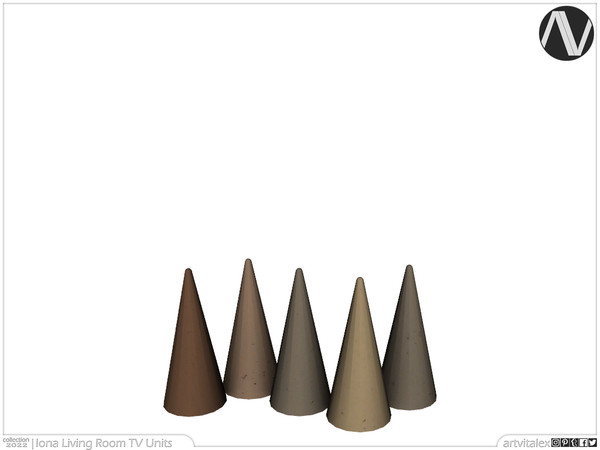 Sims 3 — Iona Conical Decor by ArtVitalex — Living Room Collection | All rights reserved | Belong to 2023 ArtVitalex@TSR