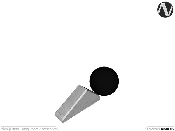 Sims 3 — Plano Decor Triangle And Sphere by ArtVitalex — Decoration Collection | All rights reserved | Belong to 2023