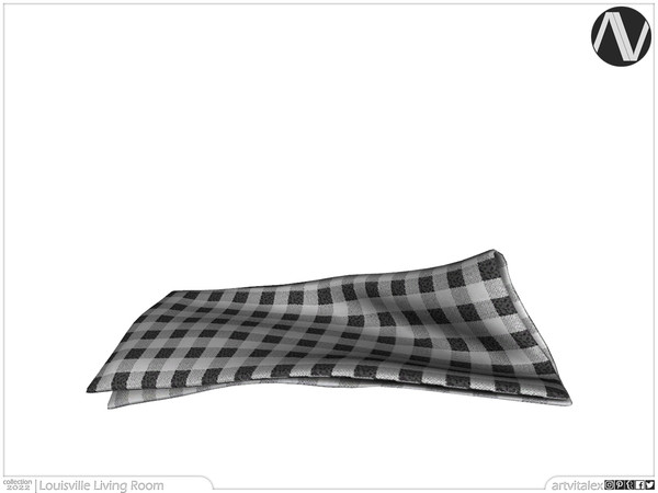 Sims 3 — Louisville Seat Blanket by ArtVitalex — Living Room Collection | All rights reserved | Belong to 2023