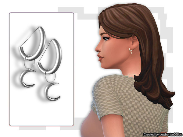 Sims 4 — (Lewbertsn00tles) Zoey Earrings.package by Lewbertsn00tles — This set contains two items. One necklace and one