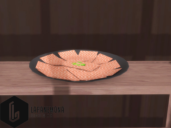 Sims 4 — Salmon slices - Hot pot set by Lapanemona — You can find other items from this set by text searching "Hot