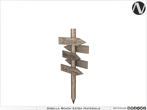 Sims 4 — Dibella Wooden Arrow Signs by ArtVitalex — 
