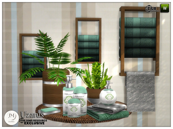 Sims 4 — Uzarus bathroom product2 by jomsims — A natural atmosphere, wood and color in 4 shades. Create your space of