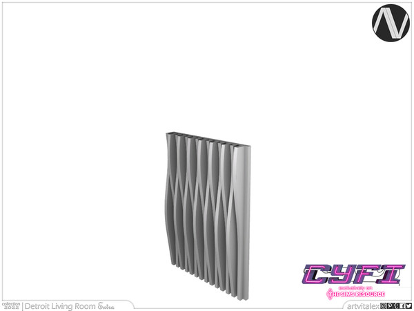 Sims 3 — CYFI | Detroit Wall Panel With Wavy Short by ArtVitalex — Construction And Lighting Collection | All rights