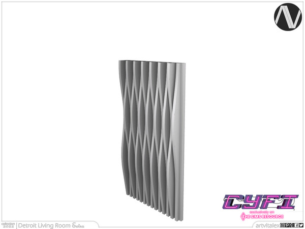 Sims 3 — CYFI | Detroit Wall Panel With Wavy Medium by ArtVitalex — Construction And Lighting Collection | All rights