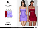 Sims 3 — Satin Diamante Detail Strappy Mini Dress by Bill_Sims — This dress features a satin material with diamante