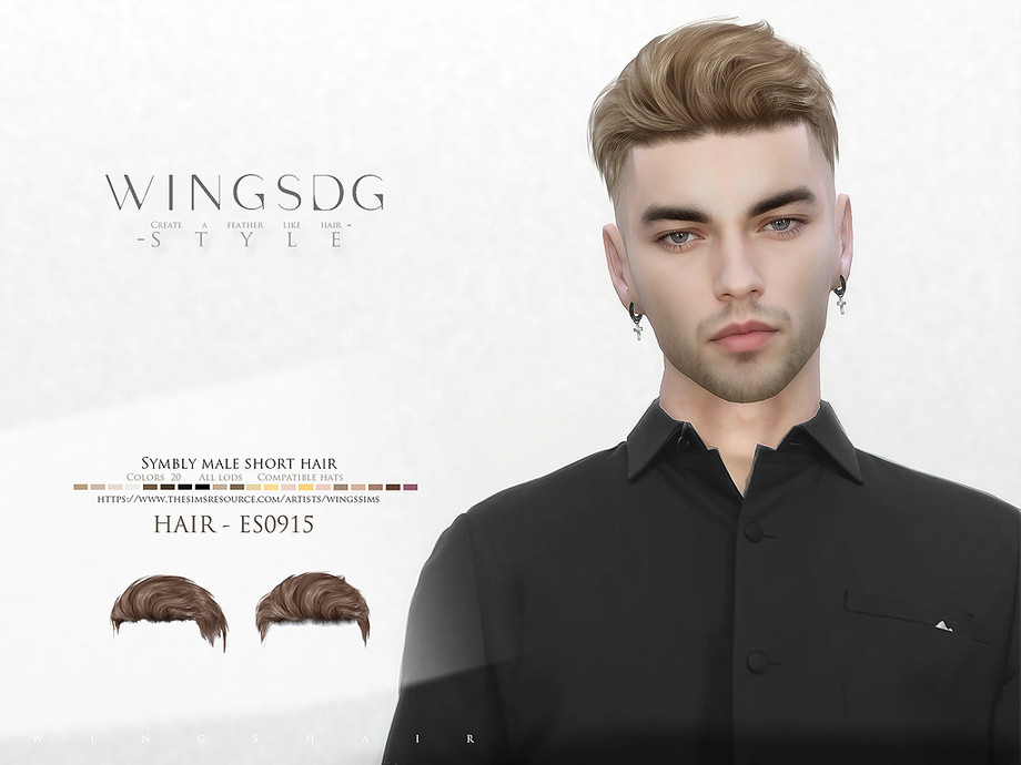 The Sims Resource Wings Es0915 Symbly Male Short Hair