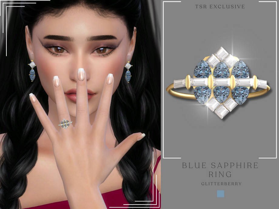 The Sims Resource - Sapphire Blue Ring