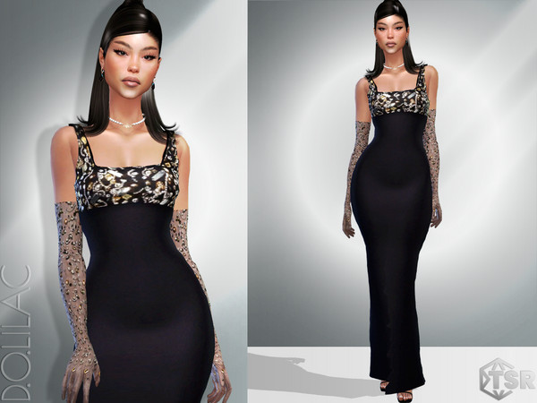 The Sims Resource - Embellished Gown and Gloves DO053