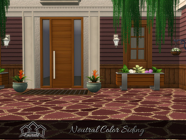 Sims 4 — Neutral Color Siding 3 by Emerald — All neutrals colors universally pleasing for a whole house.