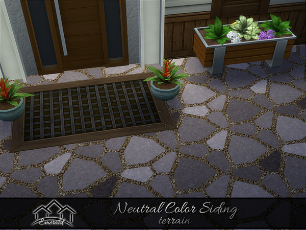 Sims 4 — Neutral Color Siding Terrain 3 by Emerald — All neutrals colors universally pleasing for a whole house.(terrain)