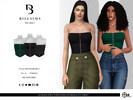 Sims 3 — Bandage Structured Panelled Hook & Eye Corset by Bill_Sims — This top features a bandaged material with a