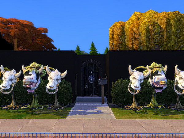 Sims 4 — Deaths Freezer Bunny House NOCC by Ribbon Bunny — [Base game]Skeleton bunny shaped house