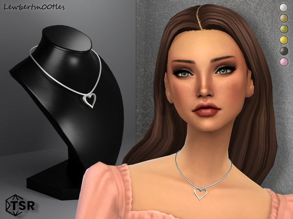 Sims 4 — Hayley Necklace by Lewbertsn00tles — An exquisite heart shaped necklace. New Mesh