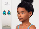 Sims 4 — Tears Earrings Child by Suzue — New Mesh (Suzue)