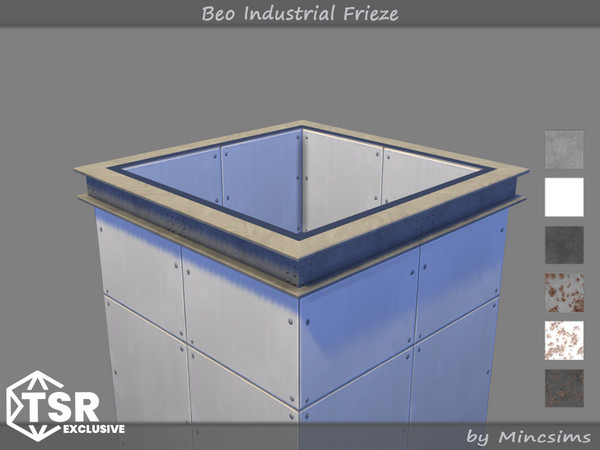 Sims 4 — Beo Industrial Frieze by Mincsims — This set was designed for Industrial vibe. The set consists of 10 pacakges.