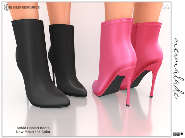 The Sims Resource - Ankle Heeled Boot S232