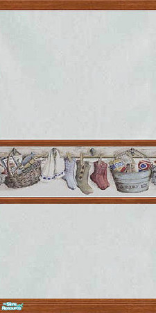Sims 2 — Laundry socks 2 by devilishdawn — dark wood trim 