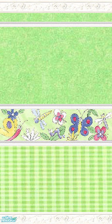 Sims 2 — Bugs lime green by devilishdawn — wall