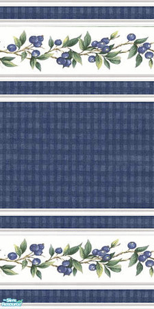 Sims 2 — Blueberries navy by devilishdawn — wall
