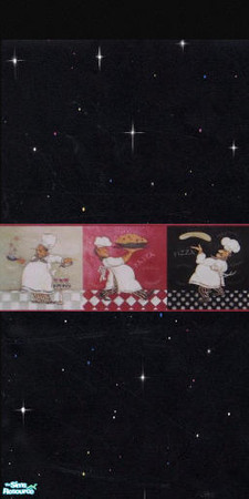 Sims 2 — A chef pie black by devilishdawn — wall