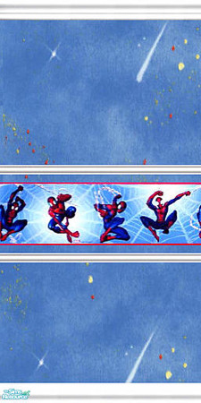 Sims 2 — Spiderman blue by devilishdawn — wall