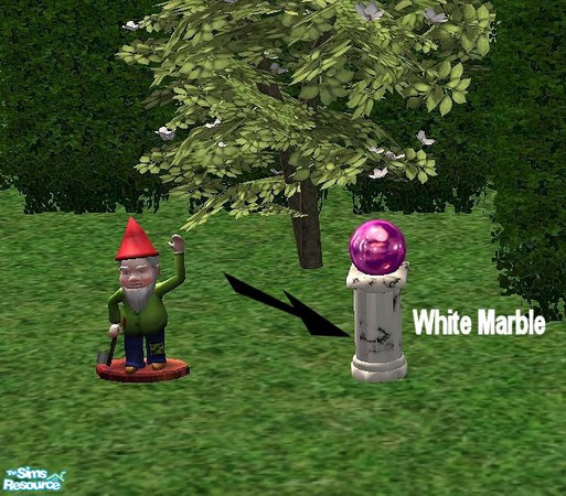 Sims 2 — Gazing Globes - White Marble Base by Paleoanth — White marble base for the gazing globe. Lovely........ You need