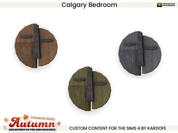 Sims 4 — Calgary Bedroom Mask by kardofe — Industrial style bedroom, with autumn-inspired textiles, which create a warmer