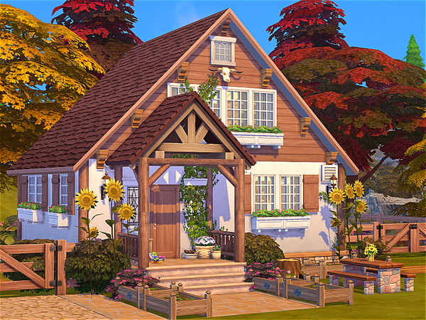 Sims 4 — Autumn Cottage - no CC by Flubs79 — here is a cozy and rustic autumn cottage for your Sims this lot has 2 bath