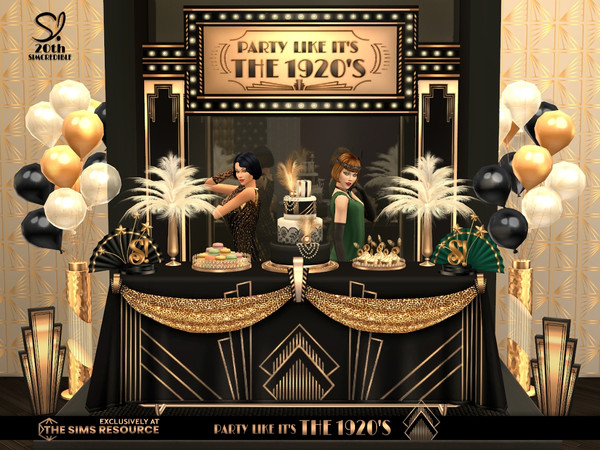 Sims 4 — Party like the 20s - Decor Cupcakes Tray by SIMcredible! — Part II of SIMcredible's 20th anniversary! This is