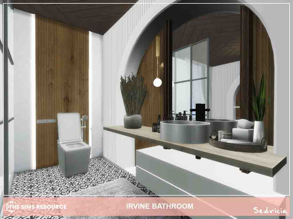 Sims 4 — Irvine Bathroom by Sedricia — Please use "bb.moveobjects on" before place the room