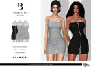 Sims 3 — Marl Sweater Zip Up Bandeau Dress by Bill_Sims — This dress features a marl material with a zip up fastening and