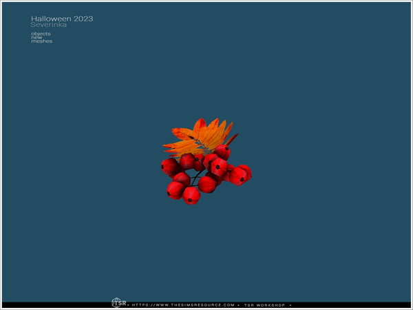 Sims 4 — Halloween2023 - sorbus branch by Severinka_ — A set of decor for the design of a kitchen or dining room in the