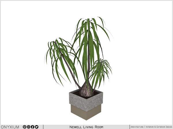 Sims 3 — Newell Big Plant by Onyxium — Onyxium@TSR Design Workshop Living Room Collection - Belong To The 2023 Year