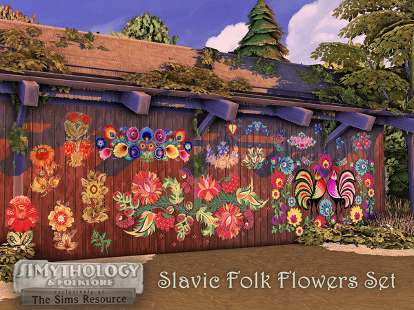 Sims 4 — simZmora Simythology - Slavic Folk Flowers_7 by simZmora — This set is a part of The Sims Recource Collaboration
