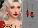 Sims 4 — Quinn Earrings by Glitterberryfly — Halloween inspired Earrings. Set in gold