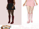 Sims 4 — Bats Fishnet Tights by Dissia — Fishnet tights with bats in 5 different sizes.