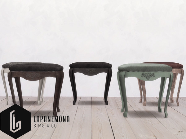 Sims 4 — Vintage vanity chair - Very goth set by Lapanemona — Halloween is coming, which is my very favorite holiday. I