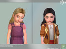Sims 4 — Long Hairstyle with braids for Toddlers - G147T by Daisy-Sims — 21 base colors + 9 ombre colors