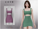 Sims 4 — Cut Out Dress D-281 by ChordoftheRings — ChordoftheRings Cut Out Dress D-281 - 8 Colors - New Mesh (All LODs) -