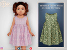 Sims 4 — Summer dress with floral pattern by MysteriousOo — Summer dress with floral pattern in 8 colors for toddlers