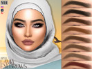 Sims 4 — Lamia Eyebrows N259 by MagicHand — Arched eyebrows in 13 colors - HQ Compatible.
