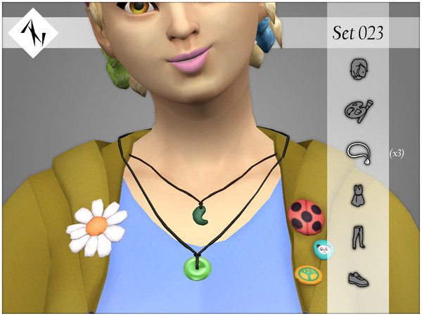 Sims 4 — Set023 - Necklace - All by AleNikSimmer — THIS IS THE FULL SET. -TOU-