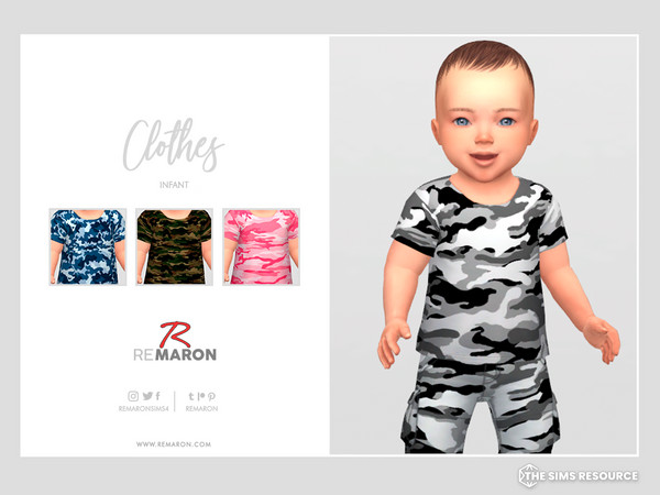 The Sims Resource - Camouflage shirt for Infant