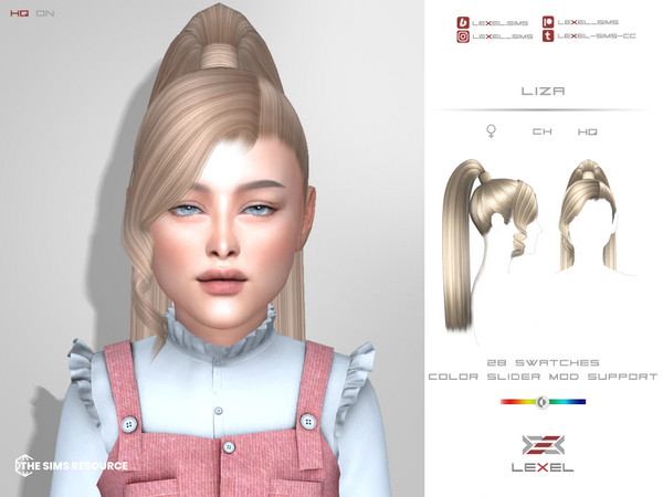 The Sims Resource - Liza (hairstyle)