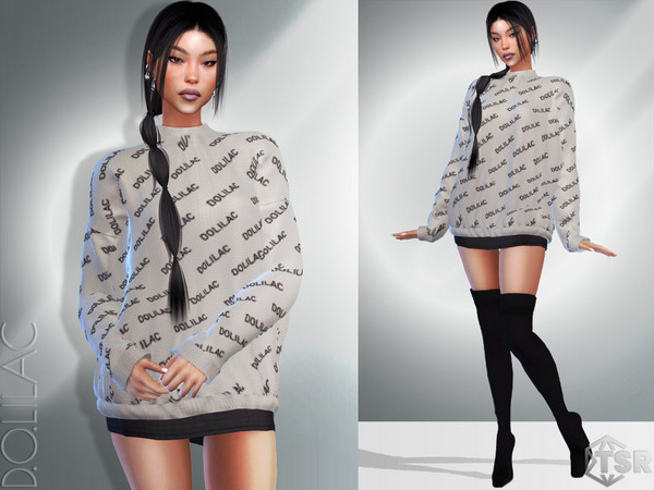 Sims 4 — Crewneck Sweatshirt [SET] DO069 by DOLilac — Custom thumbnail