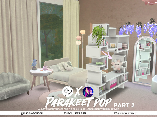 Sims 4 — Parakeet pop - Manga books by Syboubou — Introducing the vibrant Parakeet Pop custom content set for The Sims 4,